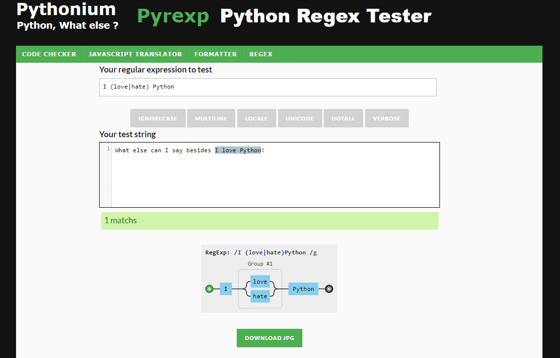Pyrexp screenshot